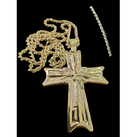 Croce Pettorale Spirito Santo - Argento 925 - dorato (Completa di Catena)