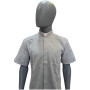 Camicia in lino, manica corta, colore Grigio