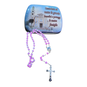 Rosario in scatola di latta, personalizzabile