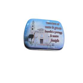 Rosario in scatola di latta, personalizzabile