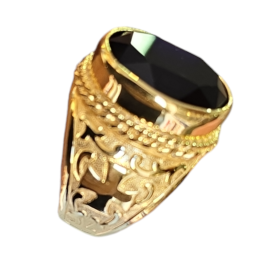 Anello Episcopale Argento 925 con ematista - Dorato