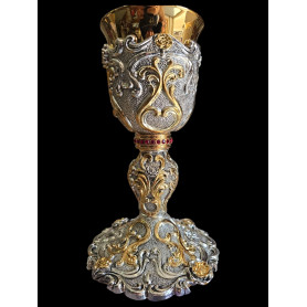 Calice e Pisside mod. Barocco cm 23 bicolore