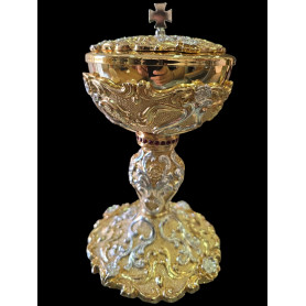 Pisside mod. Barocco cm 23 - Variante oro/argento