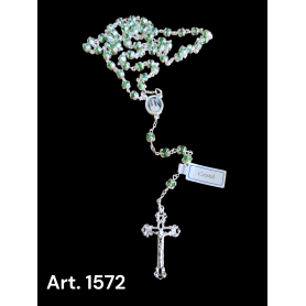 Rosario in cristallo e filigrana - colore Verde - Personalizzabile