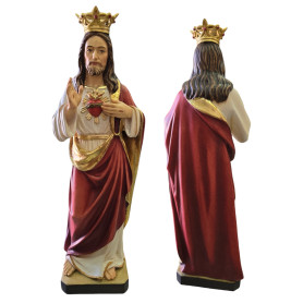 Gesù Cristo Re dell'Universo - scultura in legno - cm 35