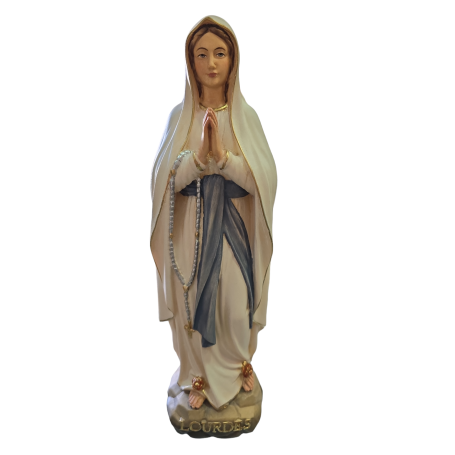 Madonna di Lourdes - scultura in legno - cm 35