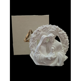 Sacra Famiglia mod. Ghirlanda cm 12 (Bianca)