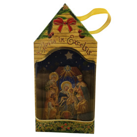 Casetta con presepe scontornato