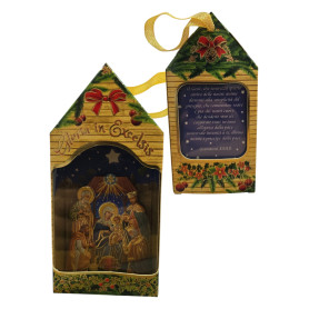 Casetta con presepe scontornato