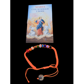 Bracciale Madonna che scioglie i nodi con libretto