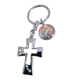 Portachiavi personalizzabile con Croce Traforata