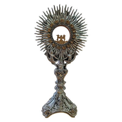 Ostensorio barocco ricco "Angeli" cm 46