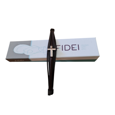 Bracciale multiplo con croce acciaio