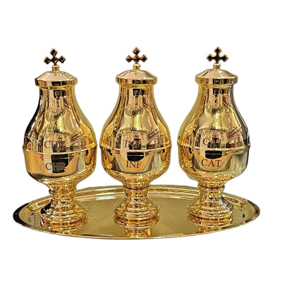 CRISMERA 3 VASETTI PER OLIO SANTO
