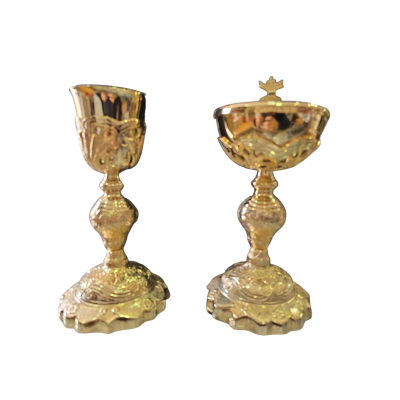Set Calice, Pisside e patena mod. "Barocco ricco" cm 26