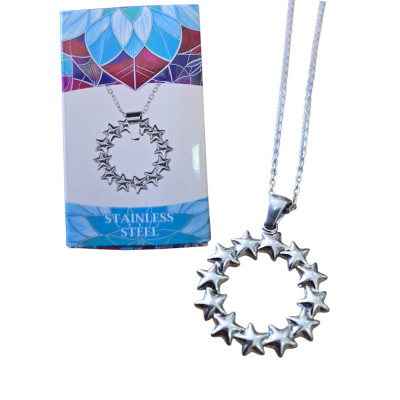 Collana 12 Stelle, in acciaio
