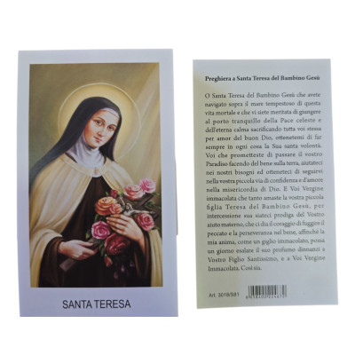 Immagini Santa Teresa Gesù bambino, confezione immagini da 100 pz