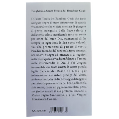 Immagini Santa Teresa Gesù bambino, confezione immagini da 100 pz