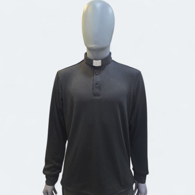 Maglia clergy in flanella col. nero