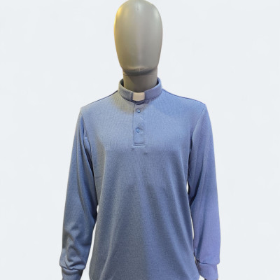 Maglia Clergy in flanella col.azzurro