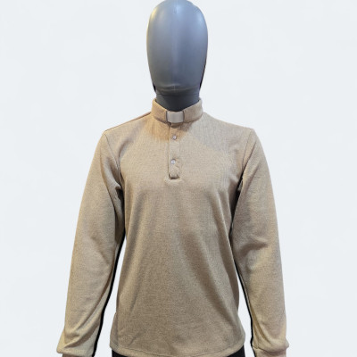Maglia clergy in flanella col Avorio.