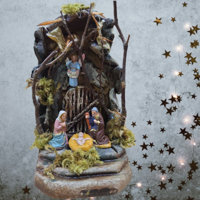 Presepe stile '700 napoletano in terracotta