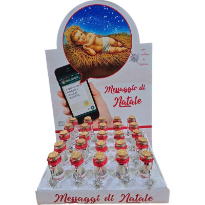 Messaggio in Bottiglia Natalizia con ciondolo stella.