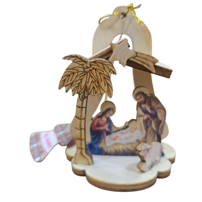 Presepe in legno cm 7x9