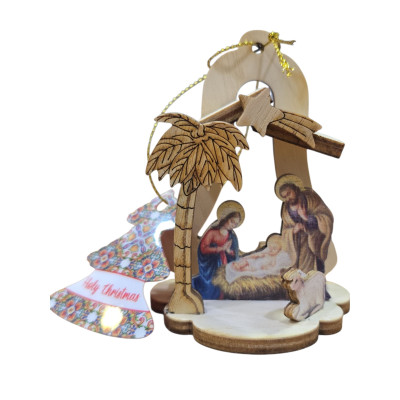 Presepe in legno cm 7x9
