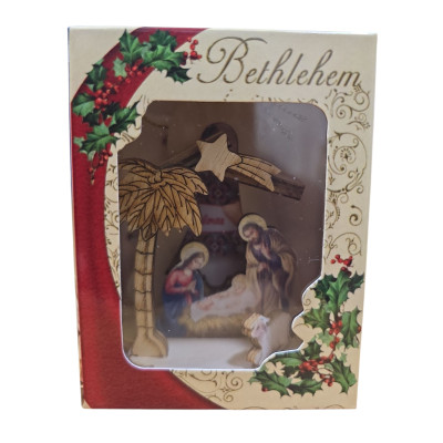 Presepe in legno cm 7x9