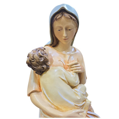 Statua Madonna con Bambino cm 55