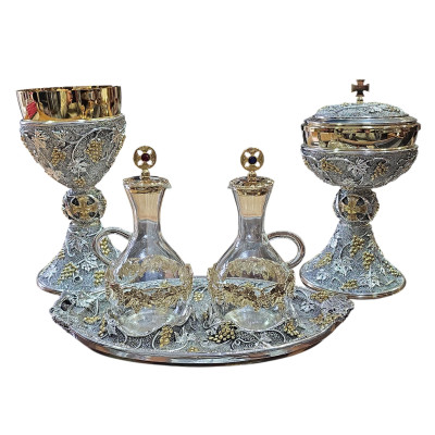 Calice, pisside, e ampolline ml 200 mod. Tralci ed uva