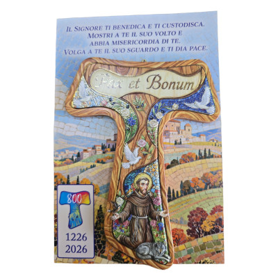 Croce Tau S. Francesco cm.14x11 - Commemorativo 800 anni.