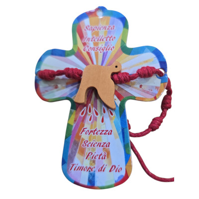 Bracciale in corda con simbolo colomba - Cresima