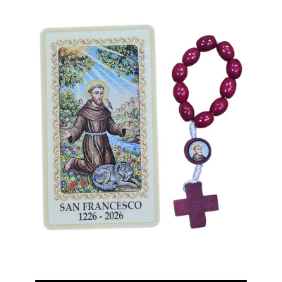 Decina San Francesco con Card Plastificata