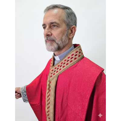 Casula mod. intreccio colore rosso
