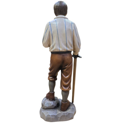 Scultura in Legno San Piergiorgio Frassati cm 30