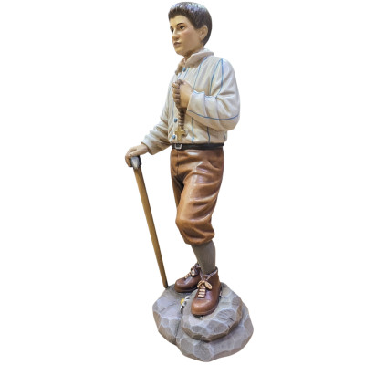 Scultura in Legno San Piergiorgio Frassati cm 30