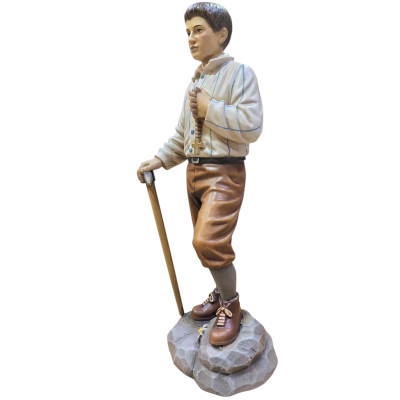 Scultura il Legno San Piergiorgio Frassati cm 20.