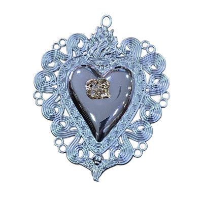 Ex voto - Cuore cm 13,5 x 11 - Metallo