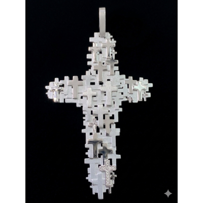 Croce Pettorale in argento 925% art.16028G