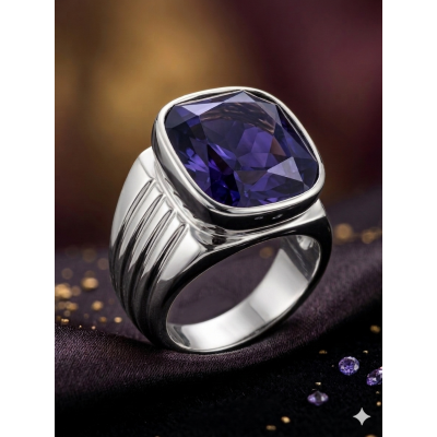 Anello Episcopale con Pietra viola - Arg. 925%