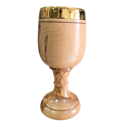 Calice in legno d'ulivo cm 18