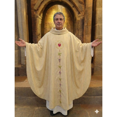 Casula "Cuore di Gesù" - colore oro