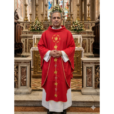 Casula "Cuore di Gesù" - rosso