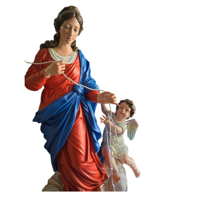 Statua Madonna che scioglie i nodi cm 130 x 60