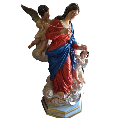 Statua Madonna che scioglie i nodi cm 130 x 60