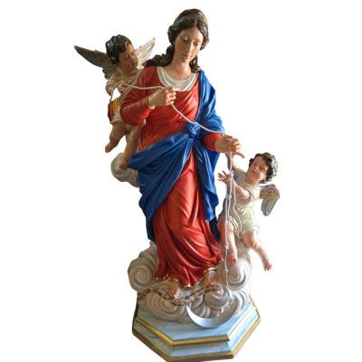 Statua Madonna che scioglie i nodi cm 130 x 60