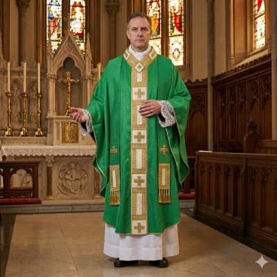 Casula Solenne mod. Mosè - col. verde