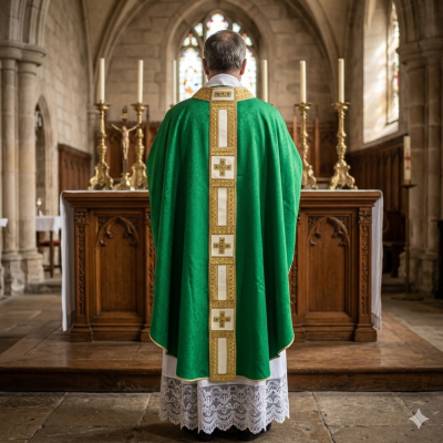 Casula Solenne mod. Mosè - col. verde